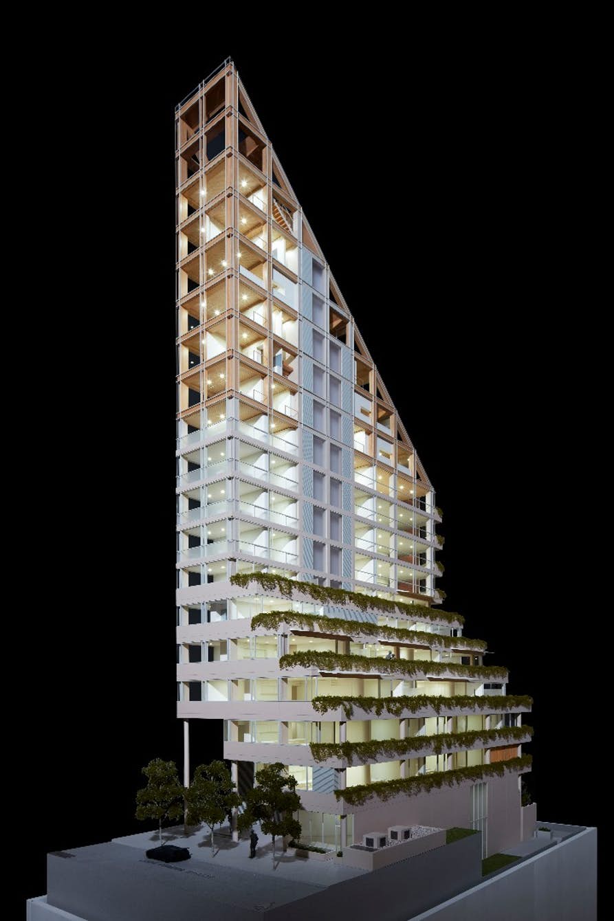 日本建筑大师新作世界最高混合木结构公寓